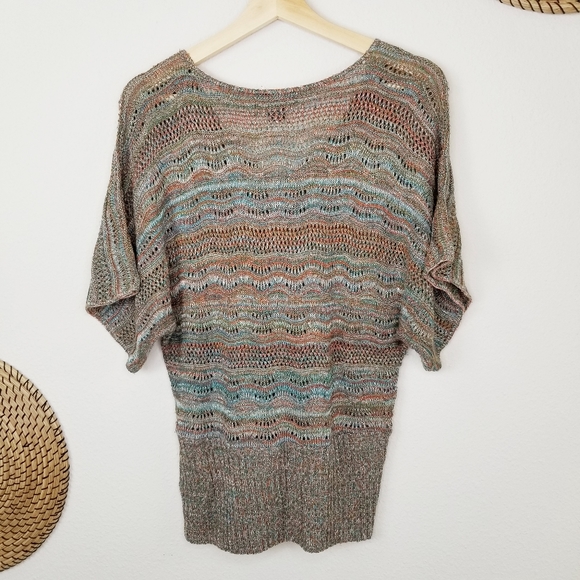 August Silk Batwing Multi Color Knit Sweater - Picture 4 of 10